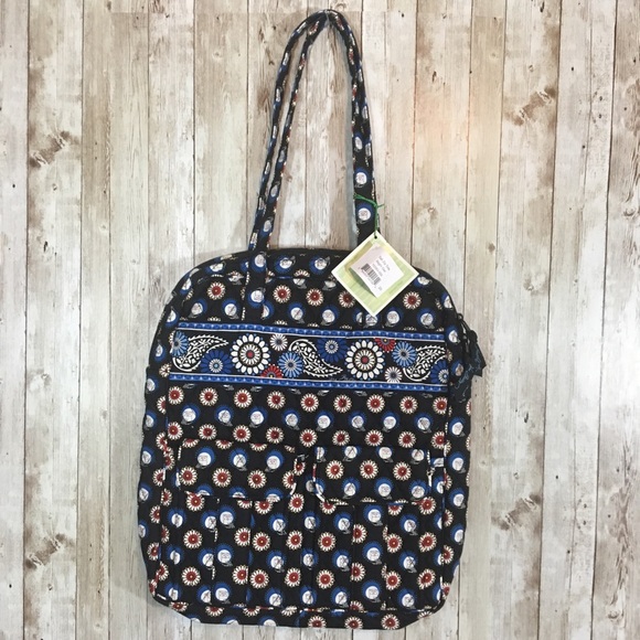 Vera Bradley Handbags - Vera Bradley Tall Zip Tote in retired Night Owl